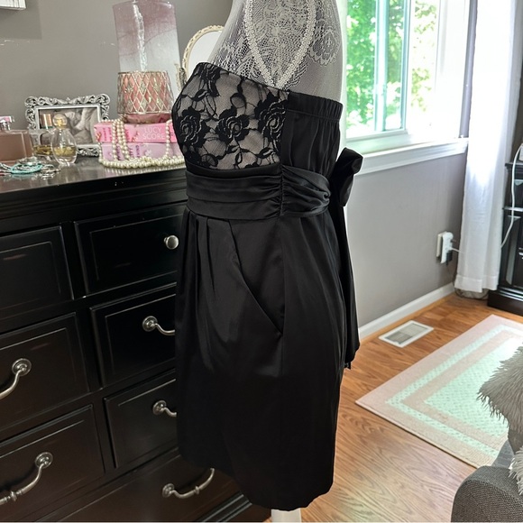 Fab’rik Ruby Rox Black Lace Bodice Strapless LBD with Pockets Size 9 (EUC) - Picture 8 of 15